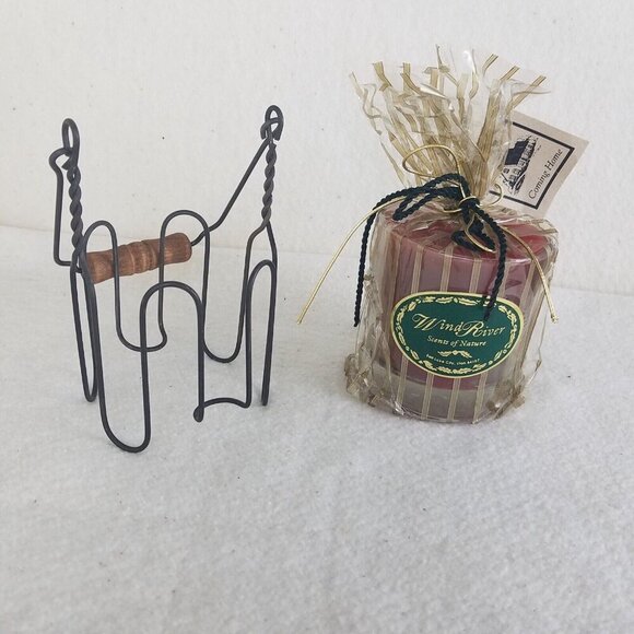 candle wind river scent of nature red wireframed Utah salt lake city home décor - Picture 3 of 6